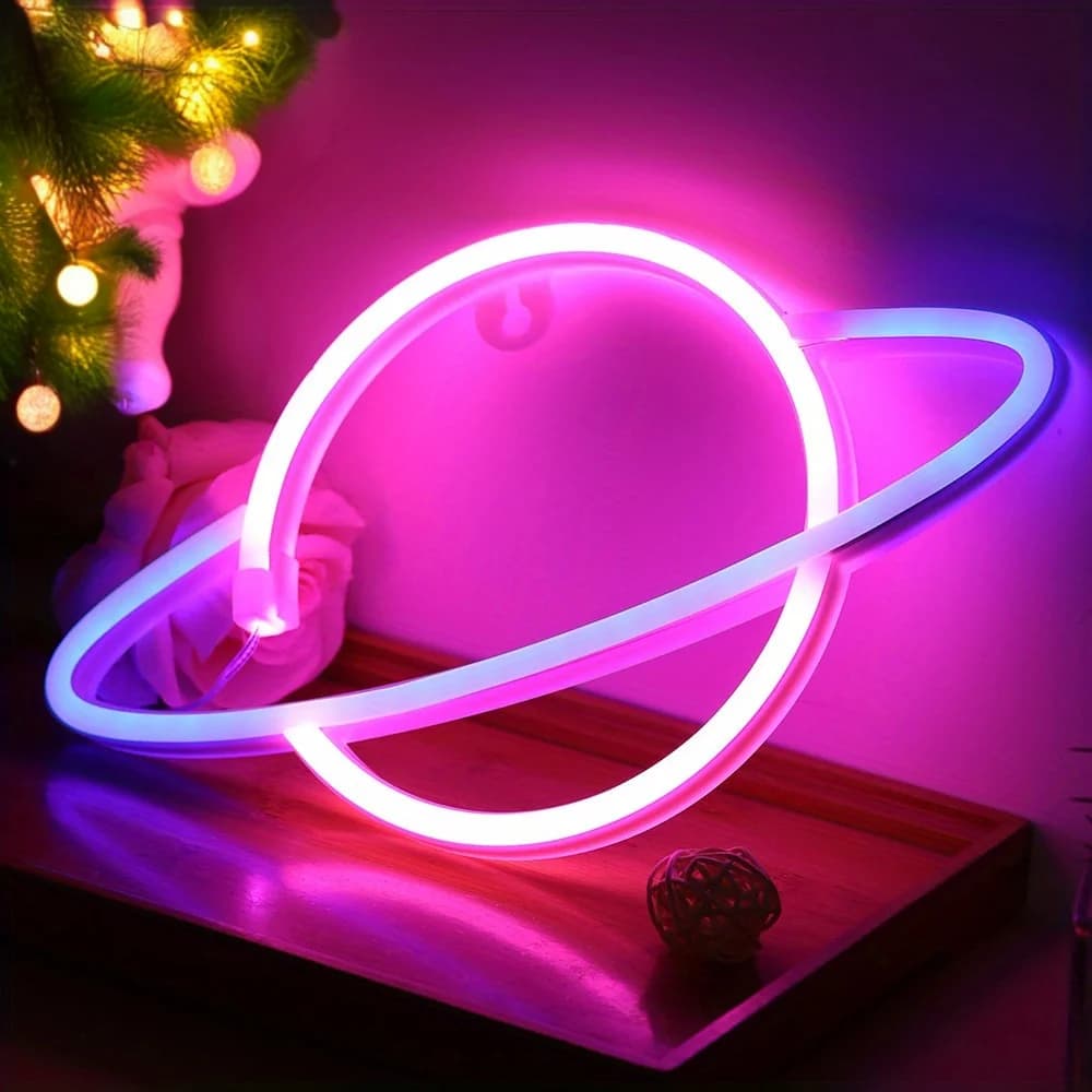 Neon Semnul Fulger, LED Alimentat USB/Baterii