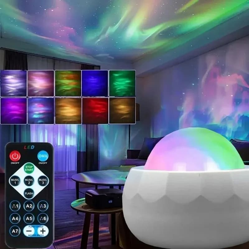 Proiector Aurora cu telecomandă - Lampă de noapte LED