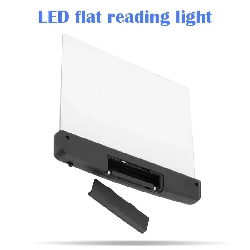 Lampă plată de citit portabilă, cu baterii, pentru călătorii