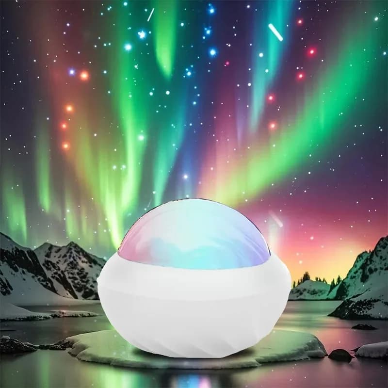 Lumină de noapte USB cu proiecție aurora multicoloră
