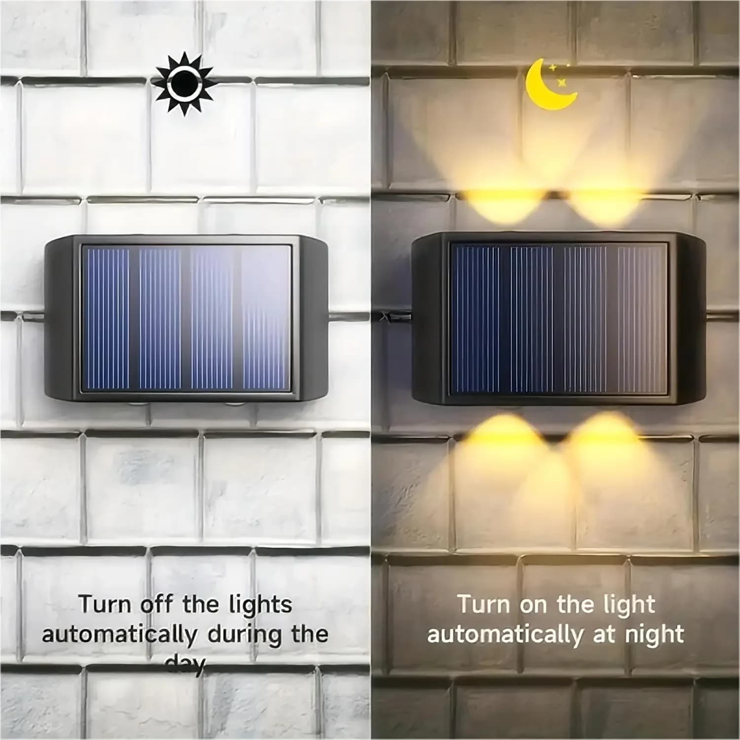 Lampă de perete solară LED, rezistentă la apă (dusk to dawn)