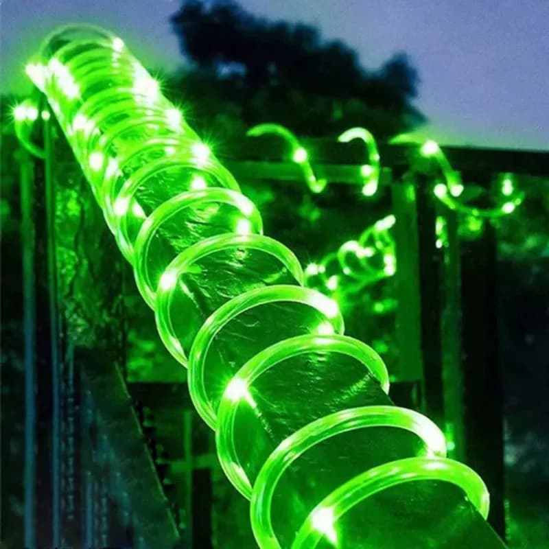 Lumini LED solare tip sfoară pentru alei, 8 moduri