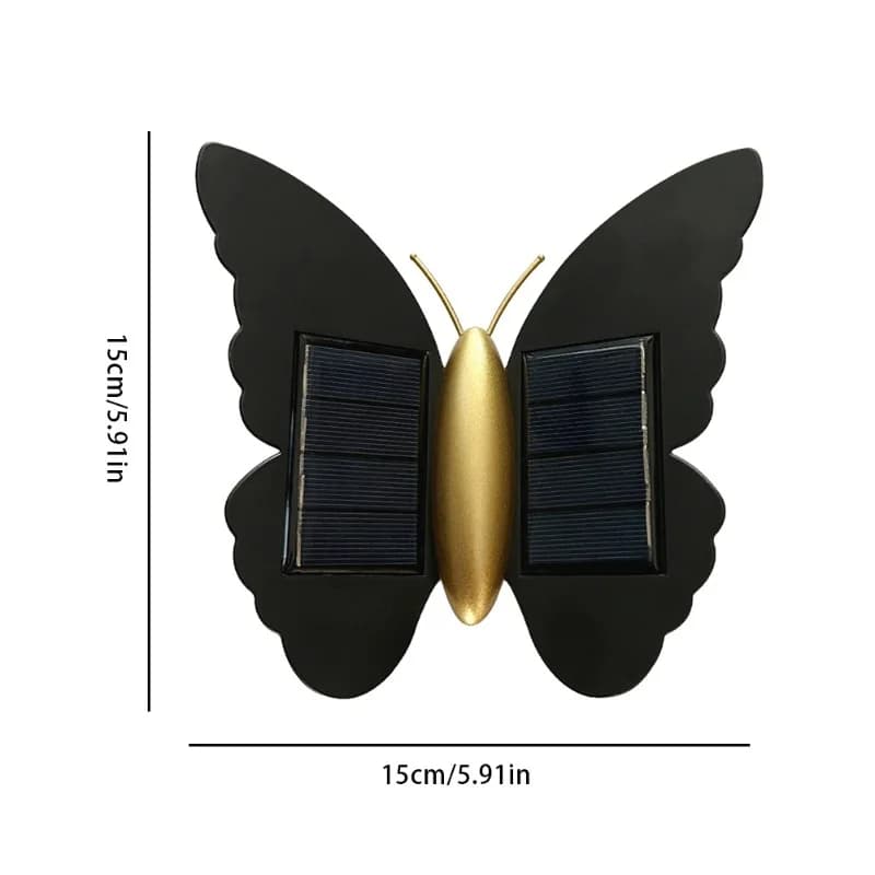 Lampă de perete LED solară în formă de fluture