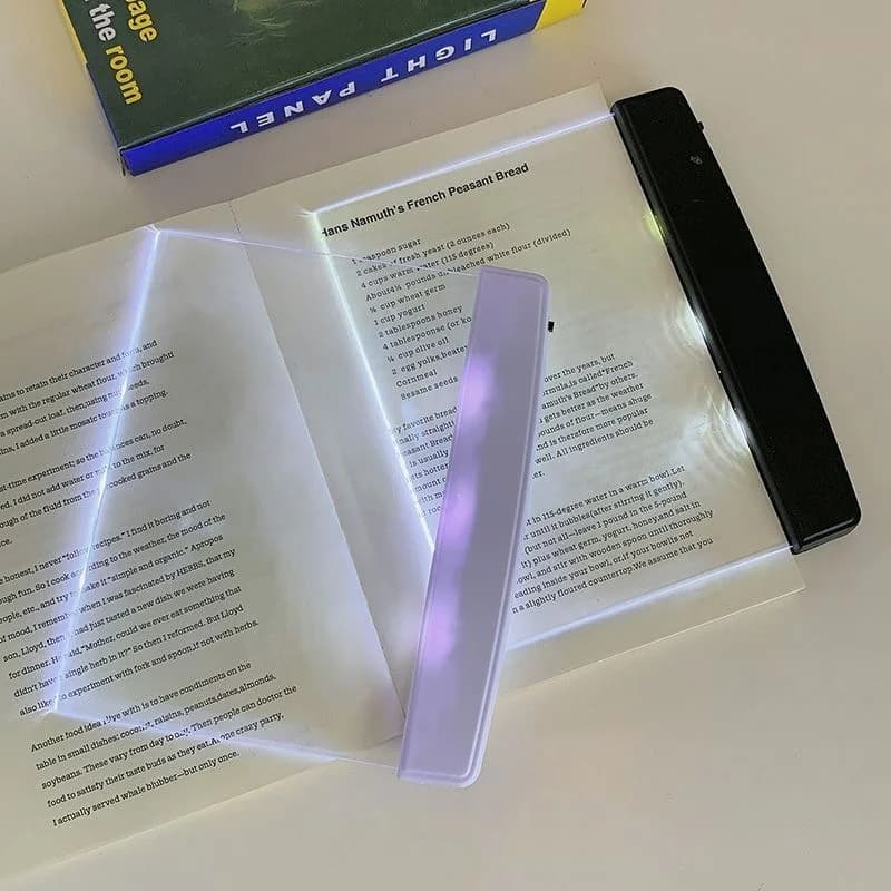 Lampă plată de citit portabilă, cu baterii, pentru călătorii